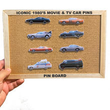 Load image into Gallery viewer, Legendary Iconic Movie TV Cars 1980 Edition 8 pins 80&#39;s set collection Knight Rider Back to the Future Mad Max Starsky and Hutch A-Team Ghost Busters James Bond Dukes of Hazzard DL11-07 - www.ChallengeCoinCreations.com