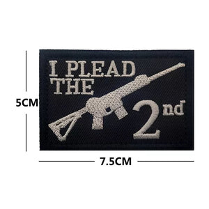 I Plead The 2nd Hook and Loop Morale Patch Army Navy USMC Air Force LEO FREE USA SHIPPING SHIPS FROM USA V01259-1 PAT-51