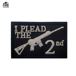 I Plead The 2nd Hook and Loop Morale Patch Army Navy USMC Air Force LEO FREE USA SHIPPING SHIPS FROM USA V01259-1 PAT-51