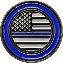 Load image into Gallery viewer, She is a powHERful Warrior thin blue line Police Border Patrol CBP Military Tactical Female Challenge Coin Agent Officer CBP ATF BL6-006 - www.ChallengeCoinCreations.com