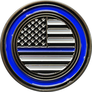 She is a powHERful Warrior thin blue line Police Border Patrol CBP Military Tactical Female Challenge Coin Agent Officer CBP ATF BL6-006 - www.ChallengeCoinCreations.com