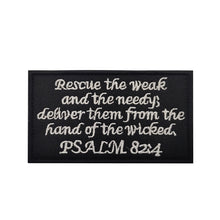 Load image into Gallery viewer, Bible verses Hook and Loop Morale Patch Army Navy USMC Air Force LEO FREE USA SHIPPING SHIPS FROM USA V01420/26 PAT-89/90/91/92/93/94/95 (E)