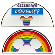 Load image into Gallery viewer, Disney Equality LGBTQ Rainbow Mouse Ears Challenge Coin EL12-013