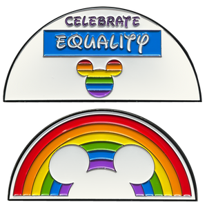 Disney Equality LGBTQ Rainbow Mouse Ears Challenge Coin EL12-013