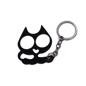 Metal Pretty Kitty Cat  Keychain Touch Free Door Opener (No Bottle Opener)