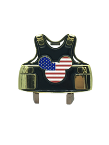 Mickey inspired Red White and Blue Disney Mouse Body Armor Challenge Coin  MR-015 - www.ChallengeCoinCreations.com