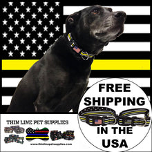 Load image into Gallery viewer, Thin Gold Line Dog Collar Dispatcher Emergency Services 911 Operator - www.ChallengeCoinCreations.com