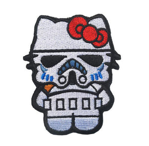 Star Hello Wars Kitty Stormtrooper Mash Up Embroidered Hook and Loop Morale Patch FREE USA SHIPPING SHIPS FREE FROM USA PAT-620