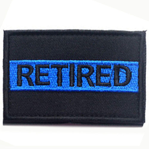 Thin Blue Line Retired Police CBP FBI Hook and Loop Tactical Morale Patch FREE USA SHIPPING SHIPS FROM USA PAT-673