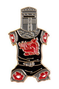 Monty Python Black Knight Pin Search For The Holy Grail Tis a flesh wound Gold Version P-048 - www.ChallengeCoinCreations.com