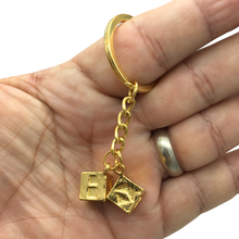 Load image into Gallery viewer, Star Wars Inspired Han Solo&#39;s Lucky aurodium-plated Sabbac Dice Keychain Disney KC-009 - www.ChallengeCoinCreations.com