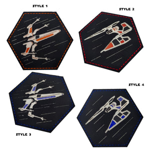 IR Reflective Star Fighter Wars Embroidered Hook and Loop Morale Patch FREE USA SHIPPING SHIPS FROM USA PAT-546