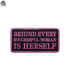Load image into Gallery viewer, Pink Woman Success Herself Strong Hook and Loop Morale Patch Army Navy USMC Air Force LEO FREE USA SHIPPING SHIPS FROM USA V00911  PAT-75