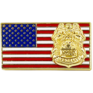 New York Police Department Sergeant American Flag Pin USA NYPD SGT BFP-004 P-160A