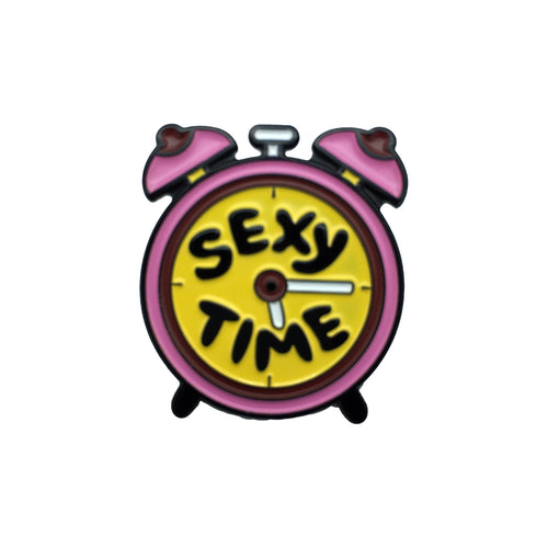 Sexy Time Borat Alarm Clock Enamel Pin Free USA Shipping P-145