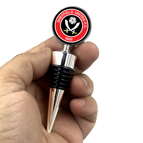 Premier League Sheffield United  Wine stopper Football Soccer Futbol The Blades SUFC - www.ChallengeCoinCreations.com