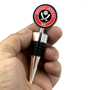 Premier League Sheffield United  Wine stopper Football Soccer Futbol The Blades SUFC - www.ChallengeCoinCreations.com