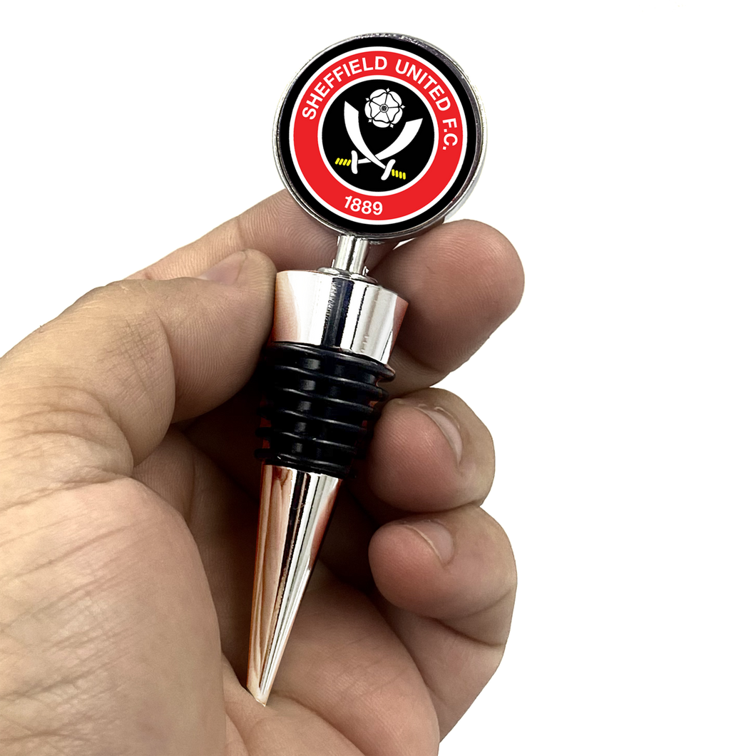 Premier League Sheffield United  Wine stopper Football Soccer Futbol The Blades SUFC - www.ChallengeCoinCreations.com