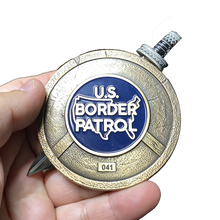 Load image into Gallery viewer, Border Patrol Agent CBP Honor First Shield with removable Sword Challenge Coin Set BPA CL14-08 - www.ChallengeCoinCreations.com