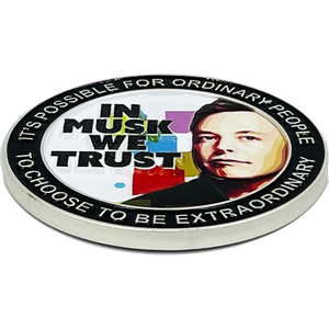 SpaceX Elon Musk Motivational Quote Gift Twitter Challenge Coin Space X Tesla CL5-014
