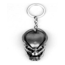 Load image into Gallery viewer, Large Alien Inspired Predator Head Mask Keychain Key Rings Metal AVP Halloween Gift - www.ChallengeCoinCreations.com