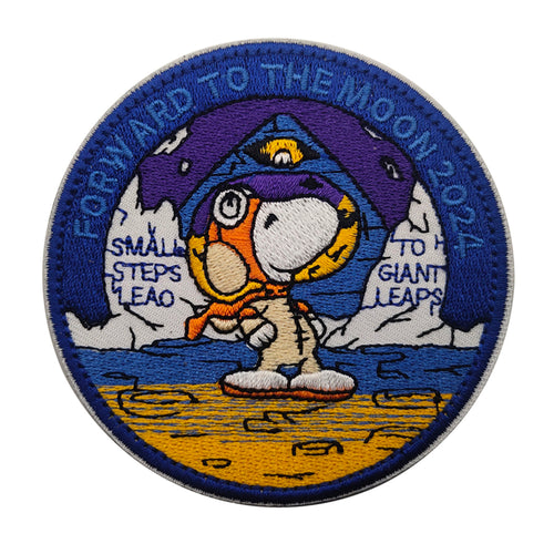 Snoopy 2024 Moon Artemis MISSION Full Size Emboidered Patch FREE USA SHIPPING SHIPS FROM USA V01379-4 PAT-202
