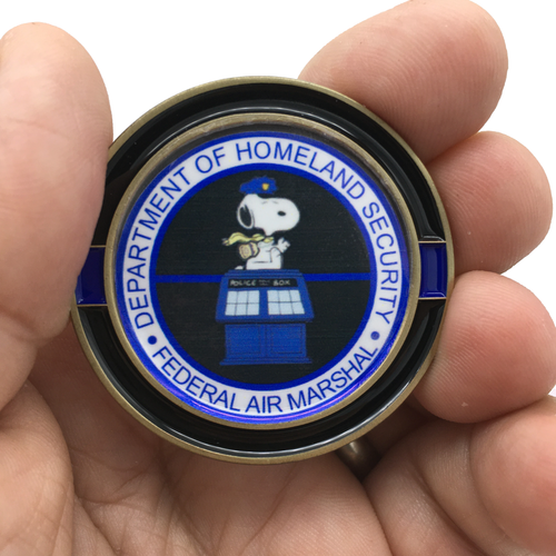 Federal AIr Marshal FAM Snoopy Peanuts Challenge Coin
