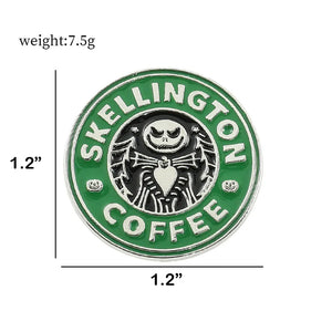 Parody Funny Jack Starbucks Skellington Coffee Enamel Pin FREE USA SHIPPING SHIPS FREE FROM USA CP-09