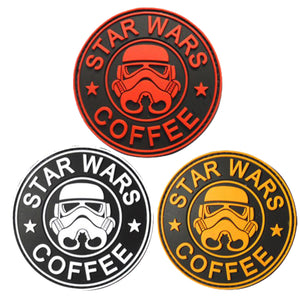 Coffee Star Stormtrooper Wars Hook and Loop Morale Patch Army Navy USMC Air Force LEO PAT-515/516A