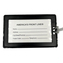 Load image into Gallery viewer, Thin Pink Line American Flag Breast Cancer Awareness Luggage ID Tag Survivor for suitcase EL9-014B LKC-95
