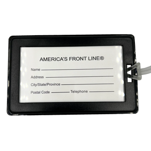 Thin Gold Line American Flag Yellow Luggage ID Tag Police 911 Emergency Dispatcher for suitcase Truck Driver Trucker EL9-014A LKC-96 LKC-96
