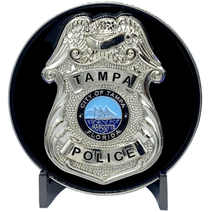 Tampa Bay Bucs Police Department Special Event Buccaneers Security Detail Brady Super Bowl Ring Challenge Coin BL11-002 - www.ChallengeCoinCreations.com