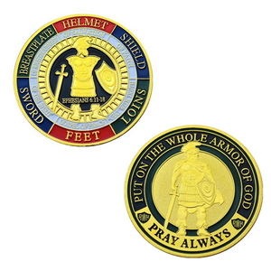 Gold Masonic Knights Templar Black Cross Souvenir Commemorative Challenge Coin Custom Gold Knight Templar Challenge Coin FF-025 - www.ChallengeCoinCreations.com