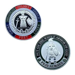 Silver Masonic Knights Templar Black Cross Souvenir Commemorative Challenge Coin Custom Silver Knight Templar Challenge Coin F-006 - www.ChallengeCoinCreations.com