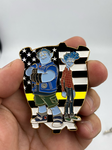 Disney Pixars Onward Inspired Security Challenge Coin Thin Gold Line Police Dispatcher Corrections MR-013 - www.ChallengeCoinCreations.com