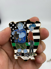 Load image into Gallery viewer, Disney Pixars Onward Inspired Security Challenge Coin Thin Green Line Border Patrol Sheriff CBP Police Dispatcher Corrections MR-014 - www.ChallengeCoinCreations.com
