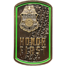 Load image into Gallery viewer, CBP CUT THAT SIGN Border Patrol Agent Thin Green Line Flag Challenge Coin BPA Honor First GL12-002