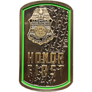 CBP CUT THAT SIGN Border Patrol Agent Thin Green Line Flag Challenge Coin BPA Honor First GL12-002