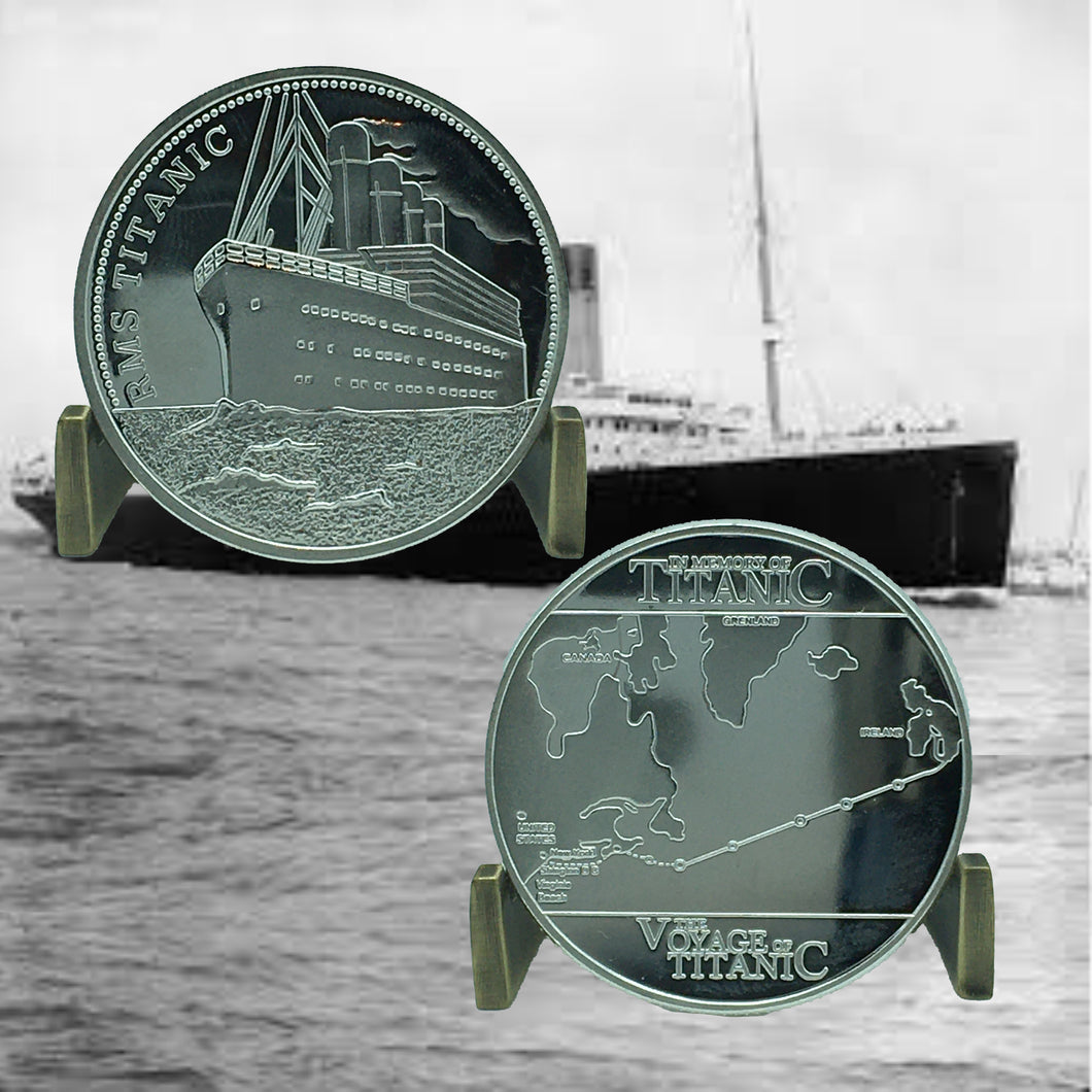 RMS Titanic Collectible Medallion Challenge Coin Silver Version Free USA Shipping DL11-11A