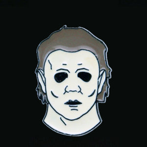 Halloween Inspired Michael Myers Mask Enamel Pin Horror Free Shipping In The USA ZQ-375 - www.ChallengeCoinCreations.com