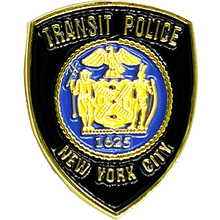 Load image into Gallery viewer, New York City Transit Police Patch NYPD Lapel Pin with dual pin posts BL2-003B P-189