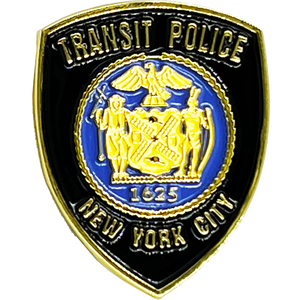 New York City Transit Police Patch NYPD Lapel Pin with dual pin posts BL2-003B P-189