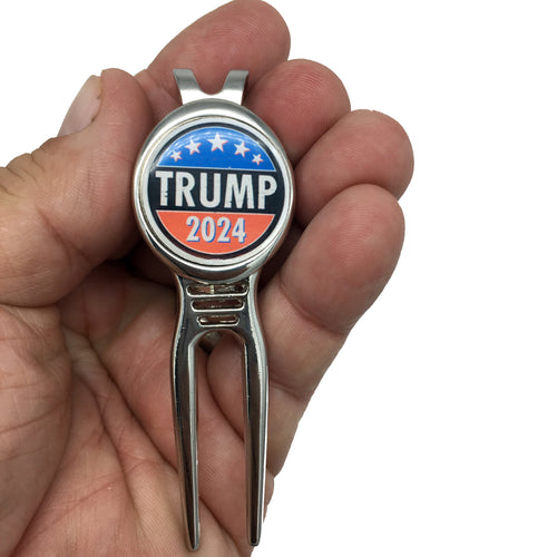 Distressed Trump 2024  Magnetic Golf Ball Marker and Divot Tool With Clip FREE USA Shipping