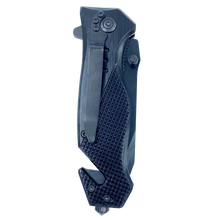 Load image into Gallery viewer, Ukraine Armed Forces Ukrainian Army Navy Air Force Military collectible 3-in-1 Police Tactical Rescue Knife with Seatbelt Cutter, Steel Serrated Blade, Glass Breaker 16-K