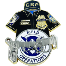 Load image into Gallery viewer, CBP uniform shirt duty belt HK P2000 Field Operations OFO Field Ops Challenge Coin CBPO CBP Officer BL6-004 - www.ChallengeCoinCreations.com
