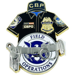 CBP uniform shirt duty belt HK P2000 Field Operations OFO Field Ops Challenge Coin CBPO CBP Officer BL6-004 - www.ChallengeCoinCreations.com