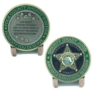 Polk County Sheriff Grady Judd Quotes  Version 3 Challenge Coin MR-008 - www.ChallengeCoinCreations.com