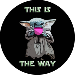 Star Wars Mandalorian Inspired The Child Baby Yoda This is the Way Wine Bottle Stopper - www.ChallengeCoinCreations.com