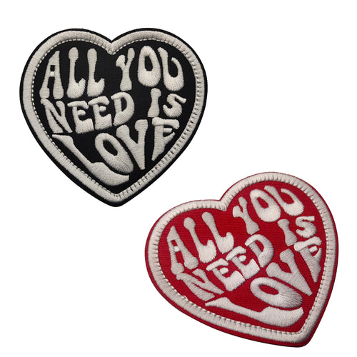 Heart All You Need Is Love Beatles Embroidered Hook and Loop Morale Patch FREE USA SHIPPING SHIPS FROM USA PAT-541 (E)