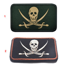 Load image into Gallery viewer, Classic Pirate Skull an Crossbones Davy Jones Hook and Loop Morale Patch FREE USA SHIPPING SHIPS FROM USA PAT-598 599